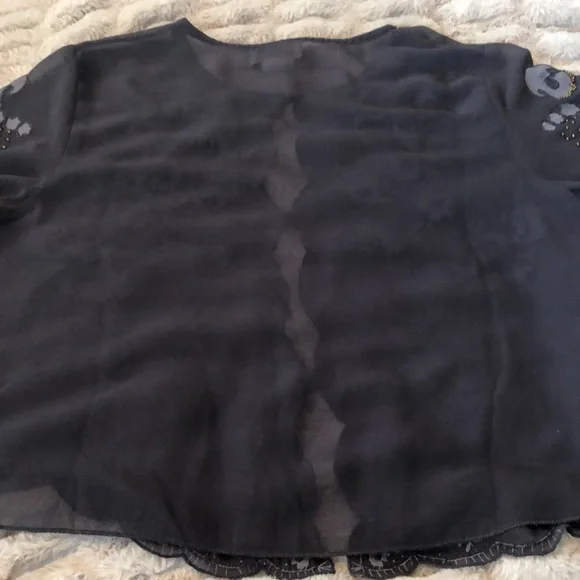 Soft Surroundings Sheer Beaded Cardigan - Picture 9 of 13